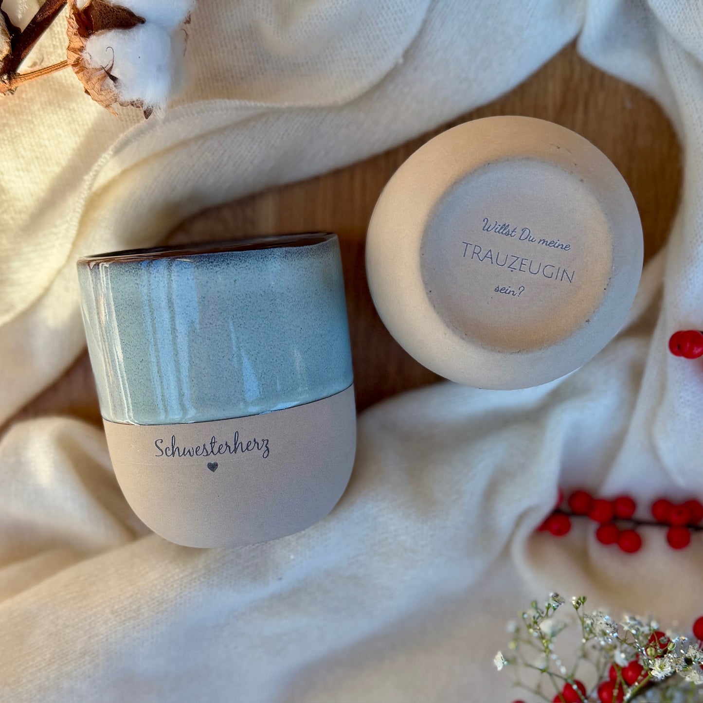 Becher - Trauzeugin fragen