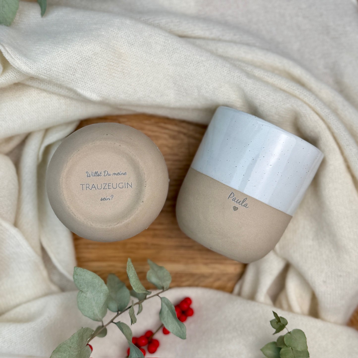 Becher - Trauzeugin fragen