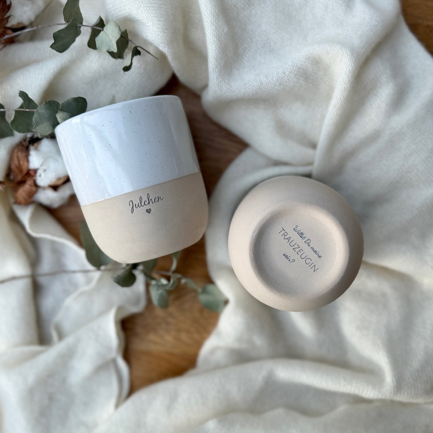 Becher - Trauzeugin fragen