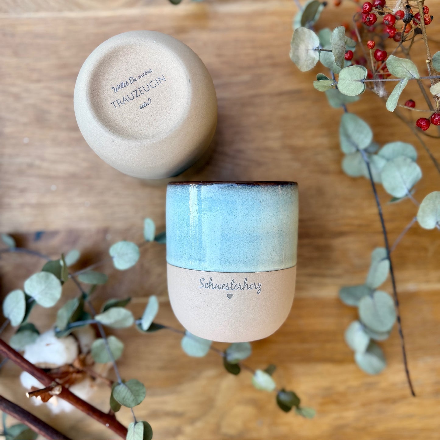 Becher - Trauzeugin fragen