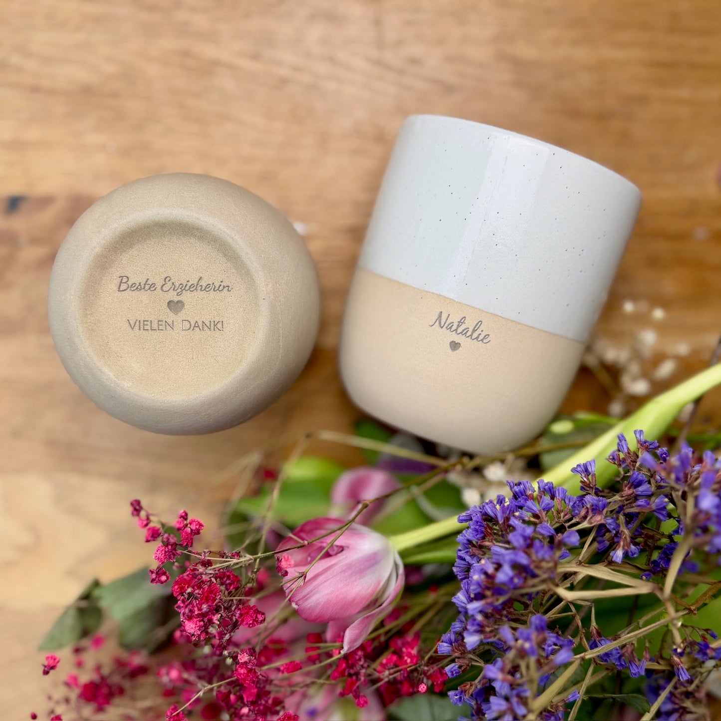 Personalisierte Tasse als Abschiedsgeschenk für Erzieherin
